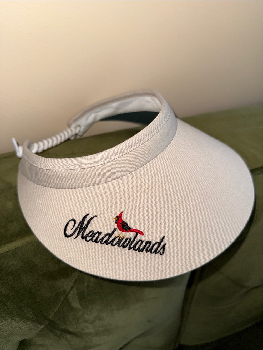 Meadowlands Embroidered Visor with Cardinal Logo
